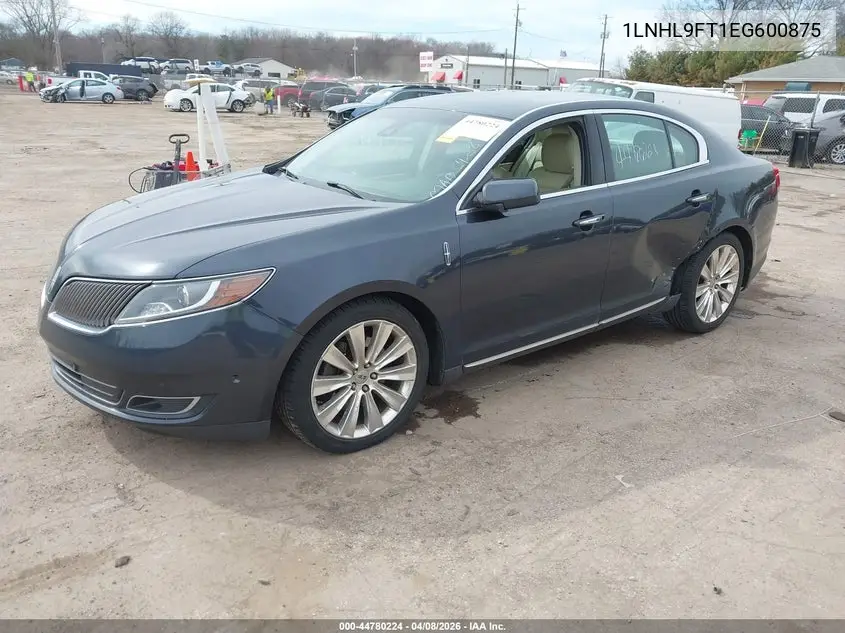 2014 Lincoln Mks Ecoboost VIN: 1LNHL9FT1EG600875 Lot: 44780224