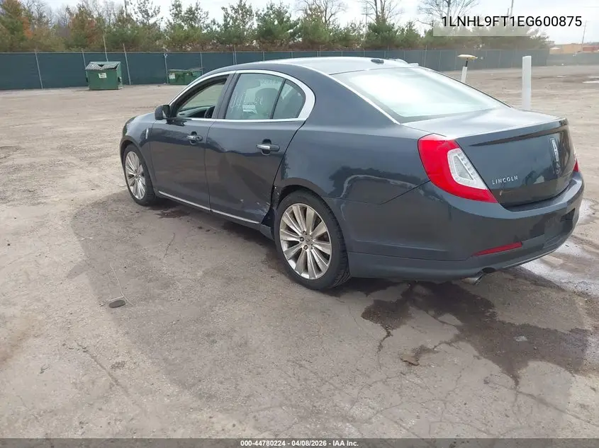 2014 Lincoln Mks Ecoboost VIN: 1LNHL9FT1EG600875 Lot: 44780224