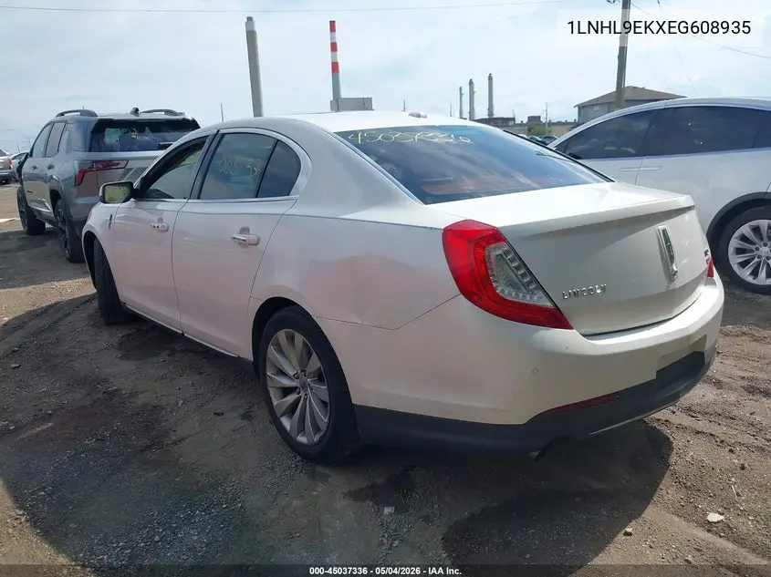 2014 Lincoln Mks VIN: 1LNHL9EKXEG608935 Lot: 45037336