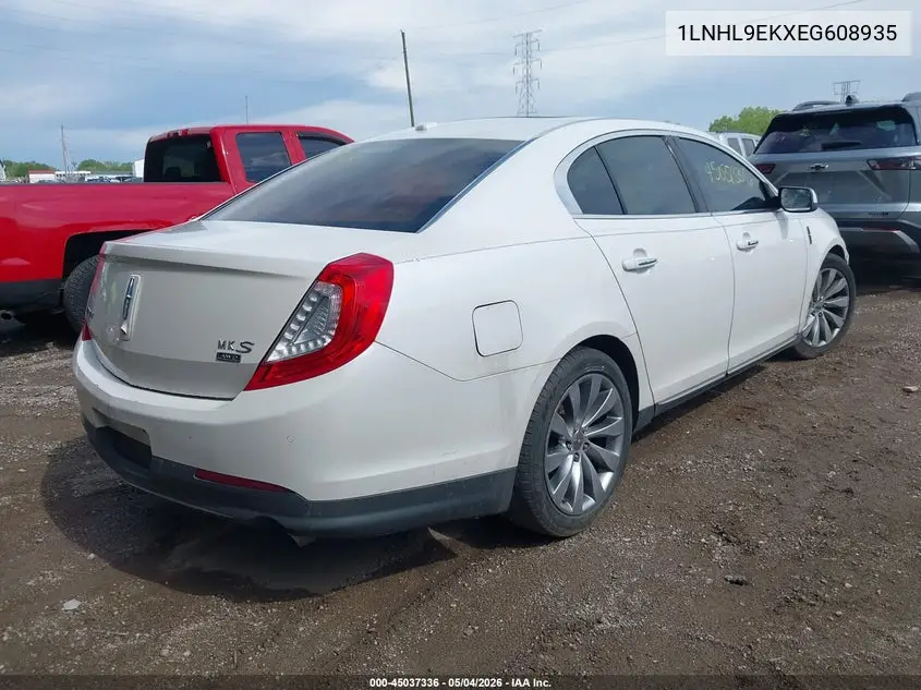 2014 Lincoln Mks VIN: 1LNHL9EKXEG608935 Lot: 45037336