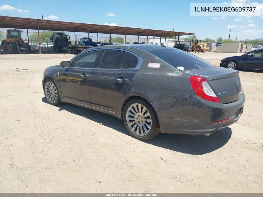 2014 Lincoln Mks VIN: 1LNHL9EK0EG609737 Lot: 45115722