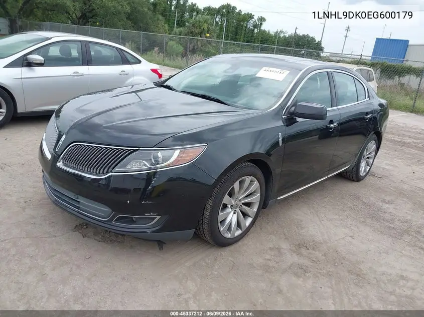 2014 Lincoln Mks VIN: 1LNHL9DK0EG600179 Lot: 45337212