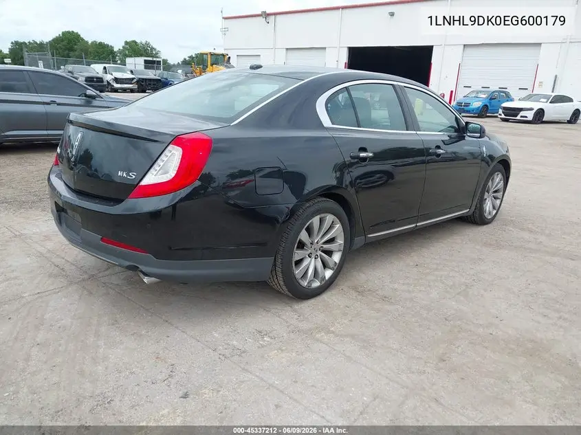 2014 Lincoln Mks VIN: 1LNHL9DK0EG600179 Lot: 45337212