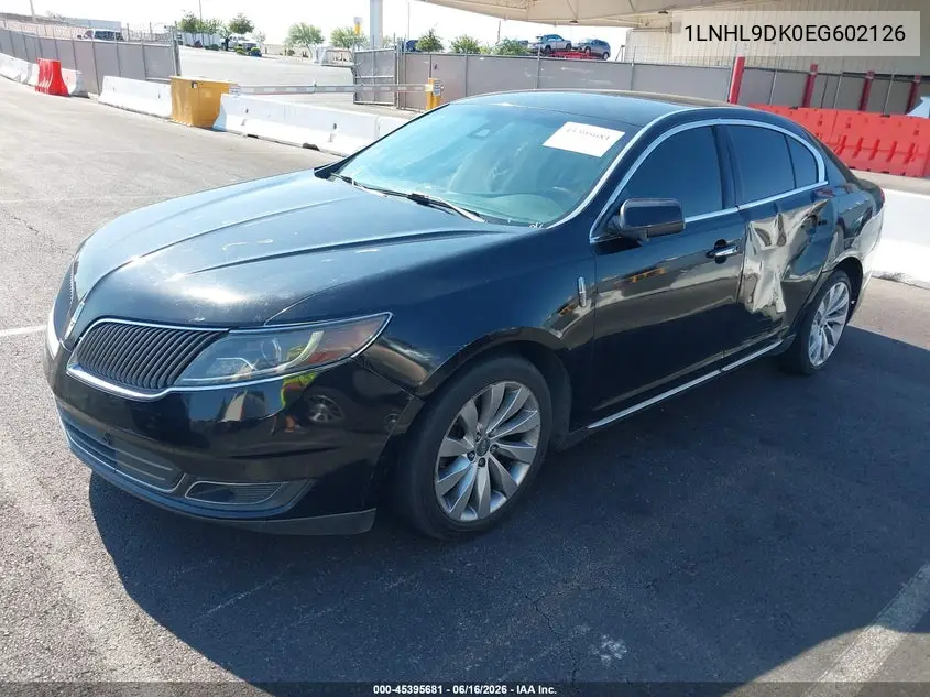 2014 Lincoln Mks VIN: 1LNHL9DK0EG602126 Lot: 45395681