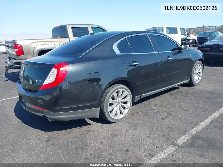 2014 Lincoln Mks VIN: 1LNHL9DK0EG602126 Lot: 45395681