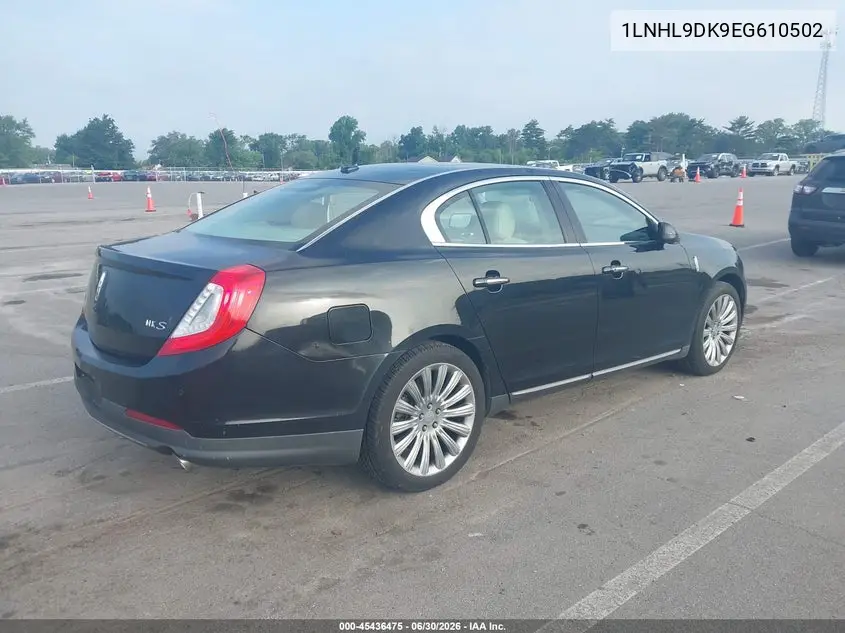 2014 Lincoln Mks VIN: 1LNHL9DK9EG610502 Lot: 45436475