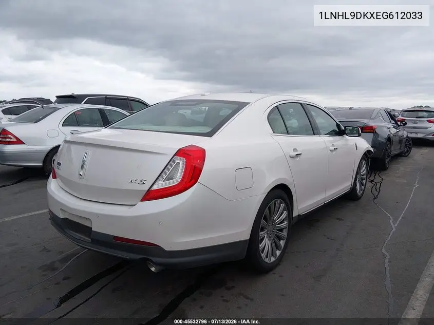 2014 Lincoln Mks VIN: 1LNHL9DKXEG612033 Lot: 45532796