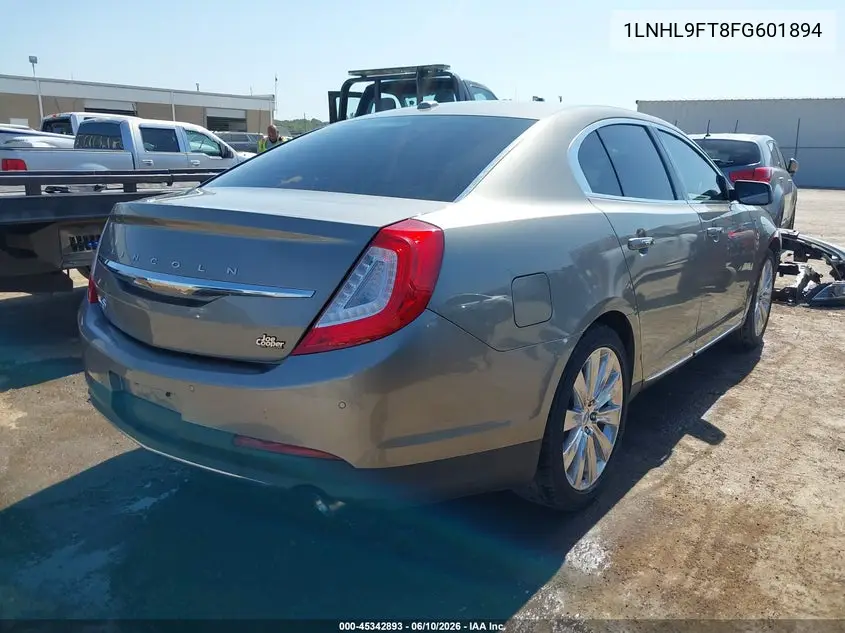 2015 Lincoln Mks Ecoboost VIN: 1LNHL9FT8FG601894 Lot: 45342893