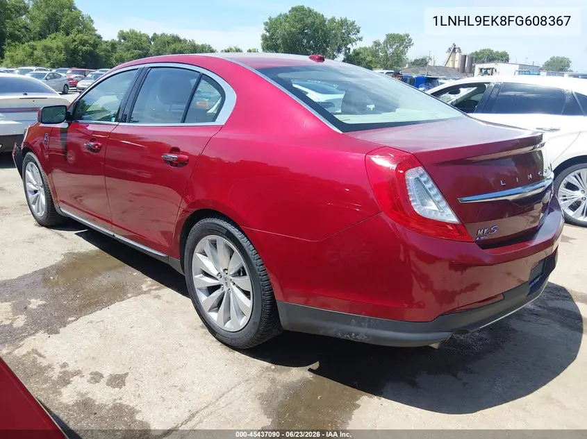 2015 Lincoln Mks VIN: 1LNHL9EK8FG608367 Lot: 45437090