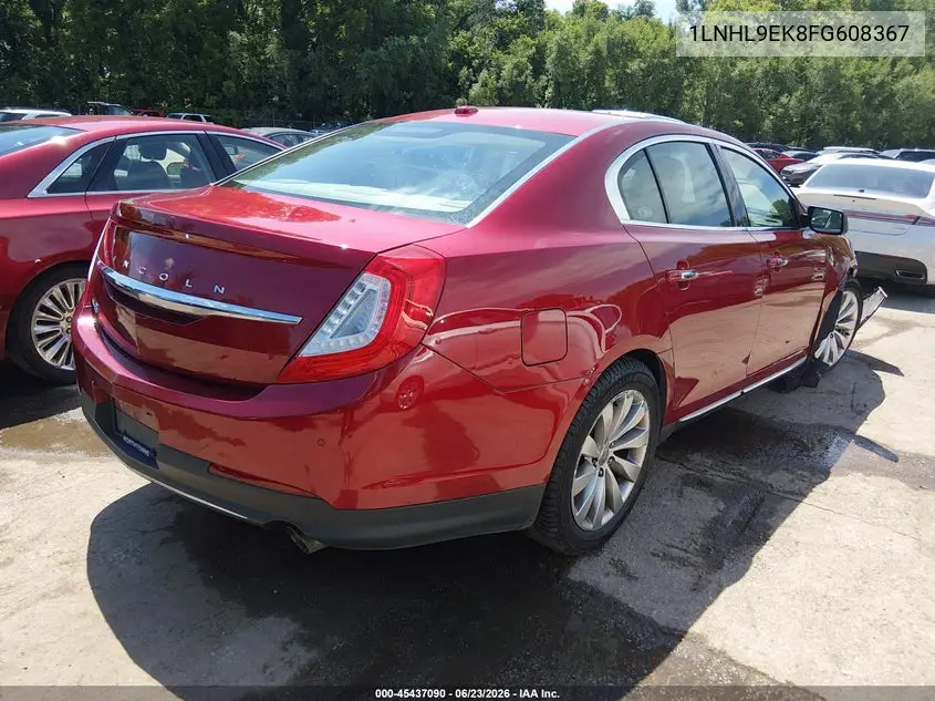 2015 Lincoln Mks VIN: 1LNHL9EK8FG608367 Lot: 45437090