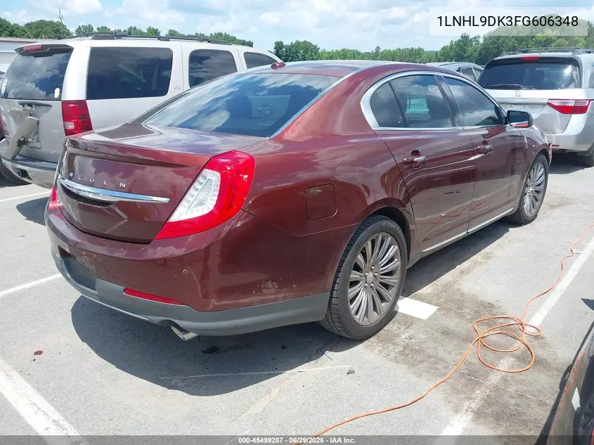 2015 Lincoln Mks VIN: 1LNHL9DK3FG606348 Lot: 45499287