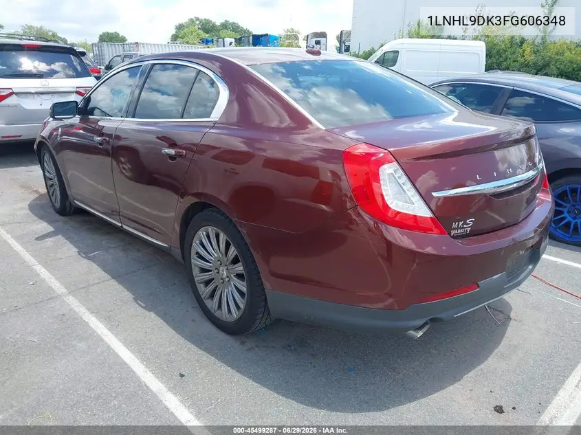 2015 Lincoln Mks VIN: 1LNHL9DK3FG606348 Lot: 45499287