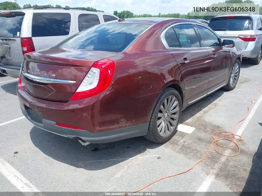 2015 Lincoln Mks VIN: 1LNHL9DK3FG606348 Lot: 45499287