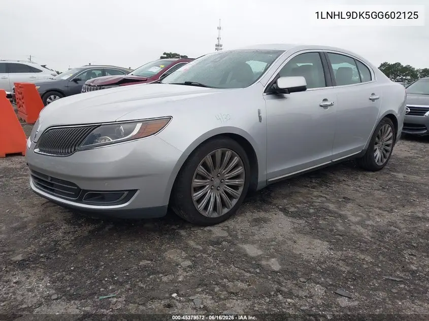 2016 Lincoln Mks VIN: 1LNHL9DK5GG602125 Lot: 45379572