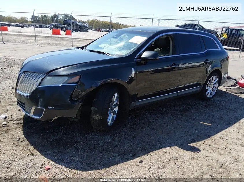 2010 Lincoln Mkt VIN: 2LMHJ5AR8ABJ22762 Lot: 44667048