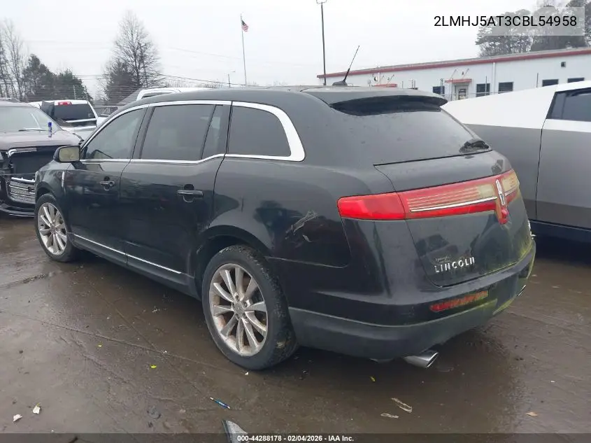 2012 Lincoln Mkt VIN: 2LMHJ5AT3CBL54958 Lot: 44288178