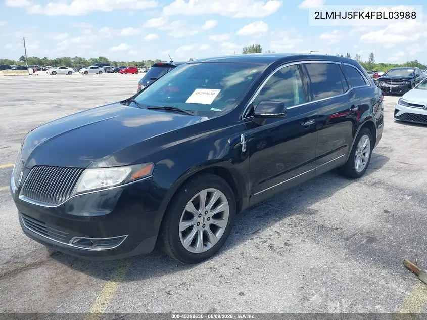2015 Lincoln Mkt VIN: 2LMHJ5FK4FBL03988 Lot: 45299630