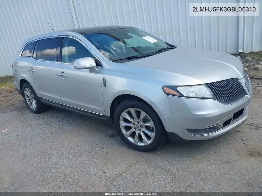 2016 Lincoln Mkt VIN: 2LMHJ5FK3GBL00310 Lot: 44774361