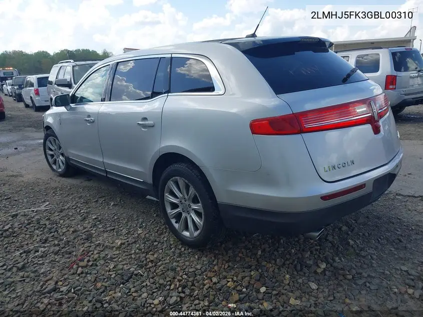 2016 Lincoln Mkt VIN: 2LMHJ5FK3GBL00310 Lot: 44774361