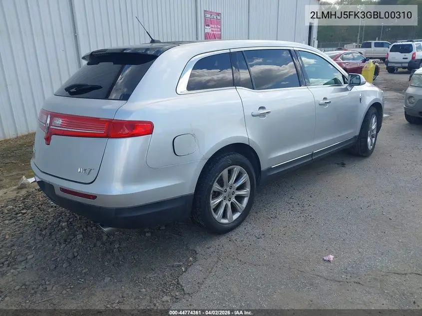 2016 Lincoln Mkt VIN: 2LMHJ5FK3GBL00310 Lot: 44774361