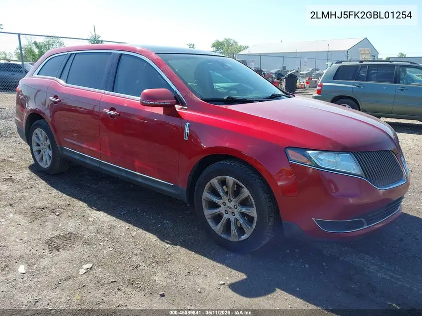 2016 Lincoln Mkt VIN: 2LMHJ5FK2GBL01254 Lot: 45089841