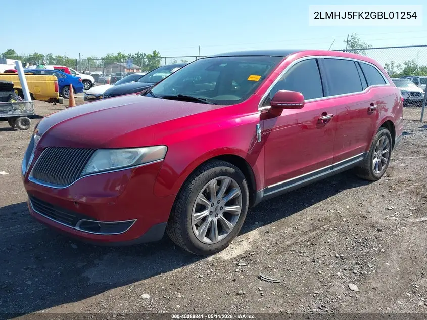 2016 Lincoln Mkt VIN: 2LMHJ5FK2GBL01254 Lot: 45089841