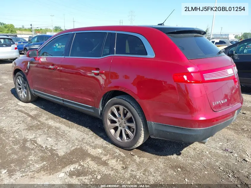 2016 Lincoln Mkt VIN: 2LMHJ5FK2GBL01254 Lot: 45089841