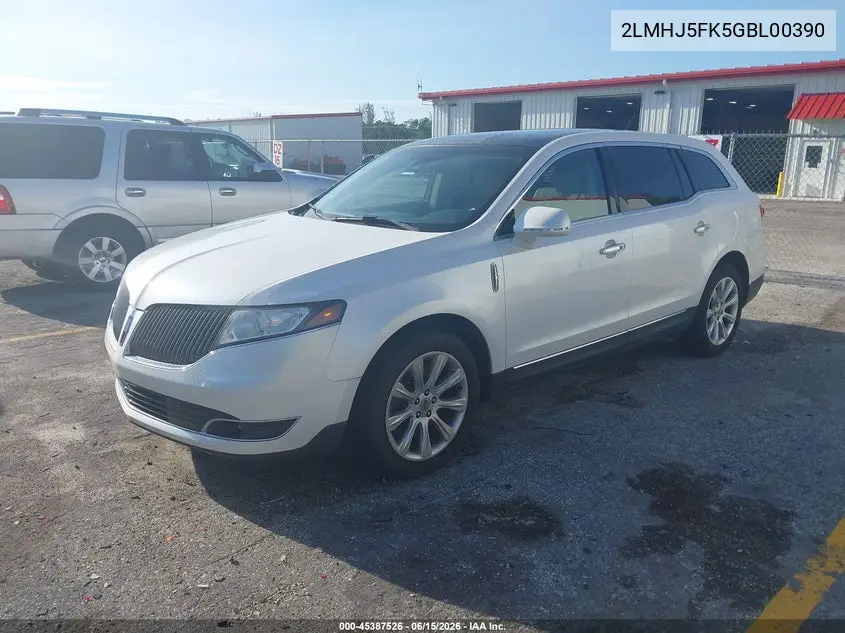 2016 Lincoln Mkt VIN: 2LMHJ5FK5GBL00390 Lot: 45387526