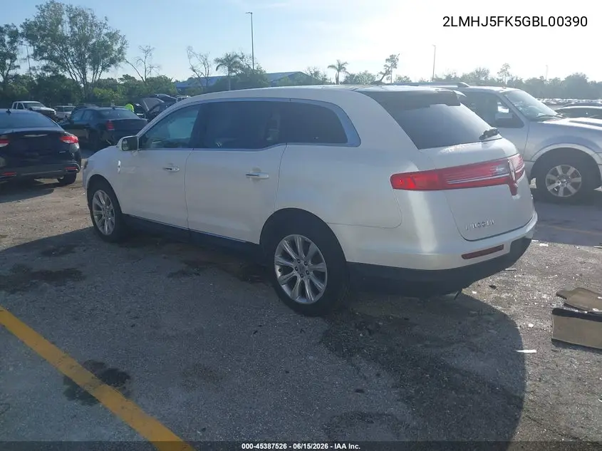 2016 Lincoln Mkt VIN: 2LMHJ5FK5GBL00390 Lot: 45387526