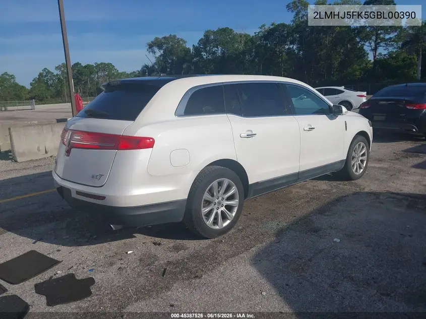 2016 Lincoln Mkt VIN: 2LMHJ5FK5GBL00390 Lot: 45387526