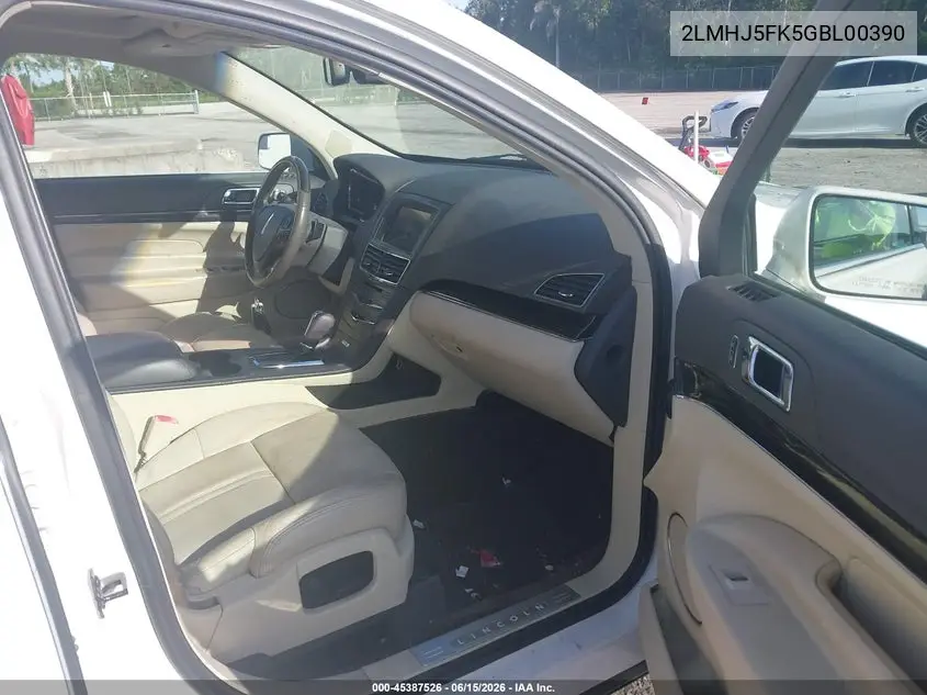 2016 Lincoln Mkt VIN: 2LMHJ5FK5GBL00390 Lot: 45387526