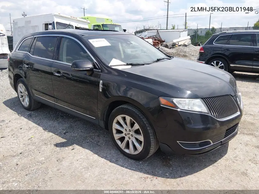 2016 Lincoln Mkt VIN: 2LMHJ5FK2GBL01948 Lot: 45468251