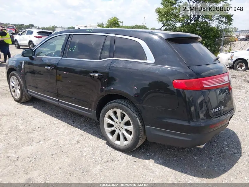 2016 Lincoln Mkt VIN: 2LMHJ5FK2GBL01948 Lot: 45468251