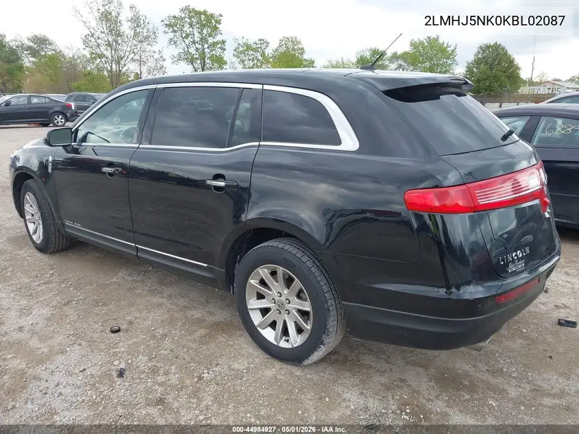 2019 Lincoln Mkt Livery VIN: 2LMHJ5NK0KBL02087 Lot: 44984927