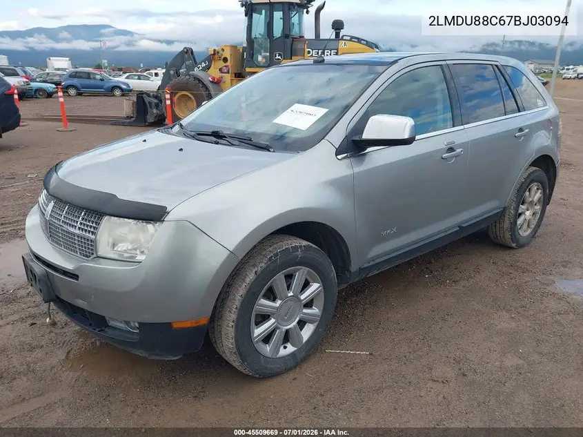 2007 Lincoln Mkx VIN: 2LMDU88C67BJ03094 Lot: 45509669