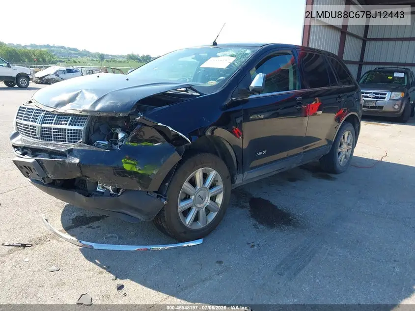 2007 Lincoln Mkx VIN: 2LMDU88C67BJ12443 Lot: 45548197