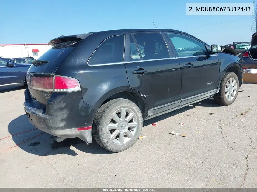 2007 Lincoln Mkx VIN: 2LMDU88C67BJ12443 Lot: 45548197