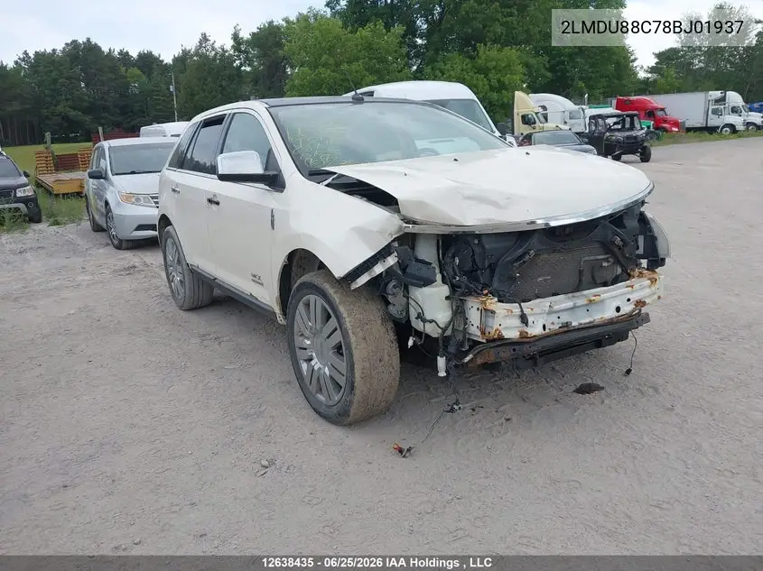 2008 Lincoln Mkx VIN: 2LMDU88C78BJ01937 Lot: 12638435