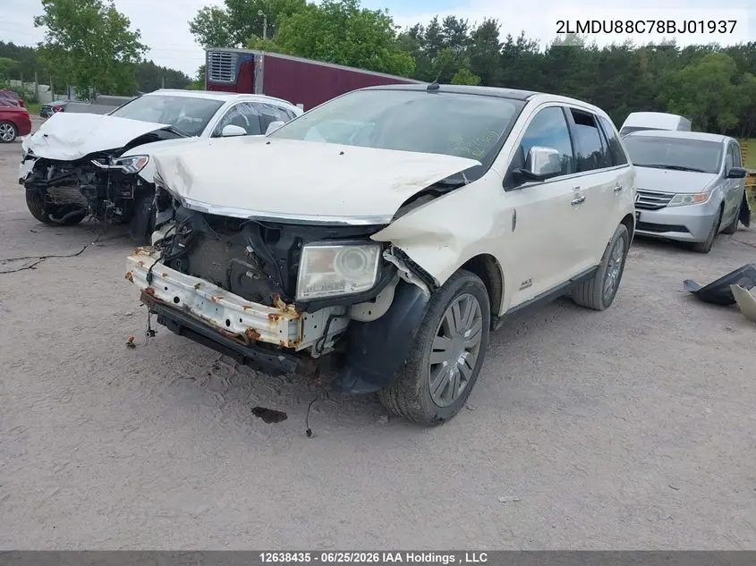 2008 Lincoln Mkx VIN: 2LMDU88C78BJ01937 Lot: 12638435