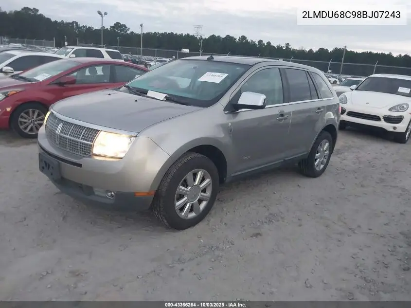 2LMDU68C98BJ07243 2008 Lincoln Mkx