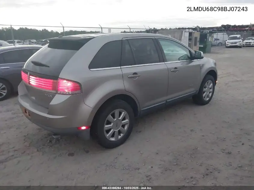 2LMDU68C98BJ07243 2008 Lincoln Mkx