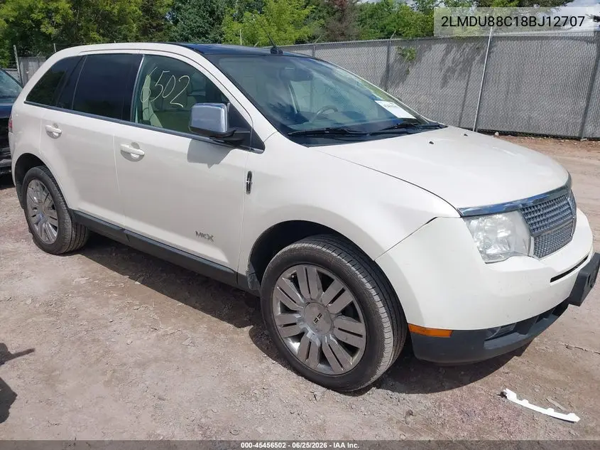 2008 Lincoln Mkx VIN: 2LMDU88C18BJ12707 Lot: 45456502