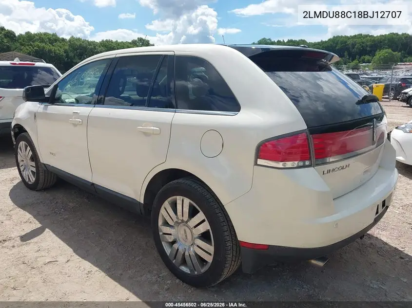 2008 Lincoln Mkx VIN: 2LMDU88C18BJ12707 Lot: 45456502