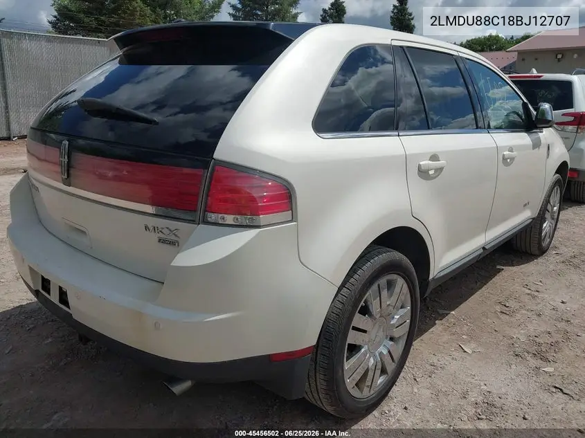 2008 Lincoln Mkx VIN: 2LMDU88C18BJ12707 Lot: 45456502