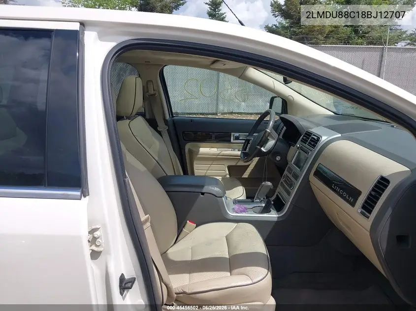 2008 Lincoln Mkx VIN: 2LMDU88C18BJ12707 Lot: 45456502