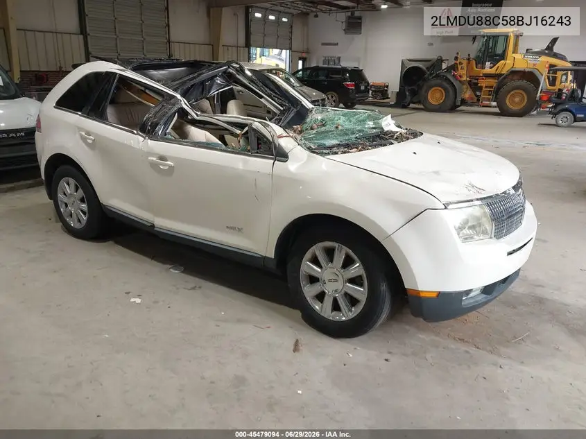 2008 Lincoln Mkx VIN: 2LMDU88C58BJ16243 Lot: 45479094