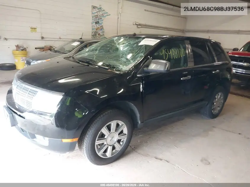 2008 Lincoln Mkx VIN: 2LMDU68C98BJ37536 Lot: 45498100