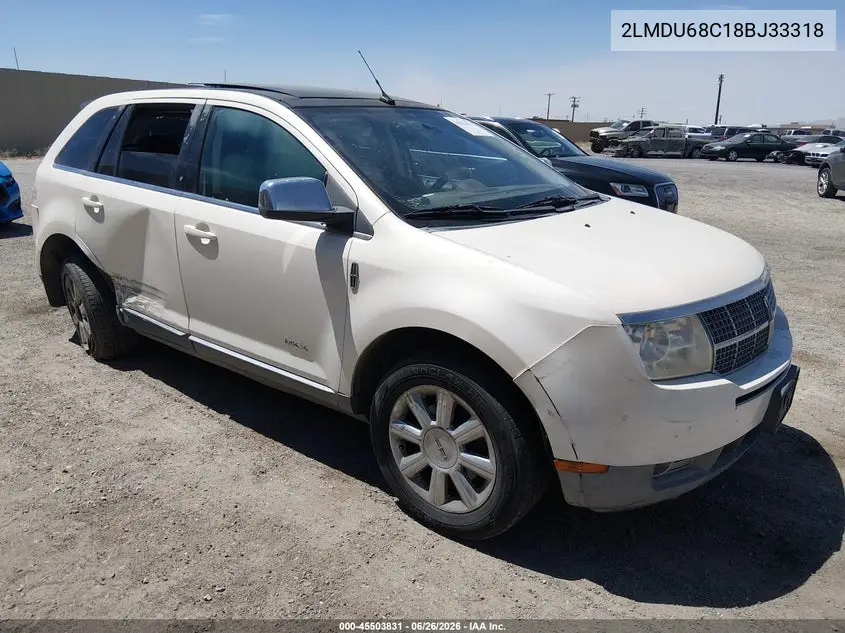 2008 Lincoln Mkx VIN: 2LMDU68C18BJ33318 Lot: 45503831