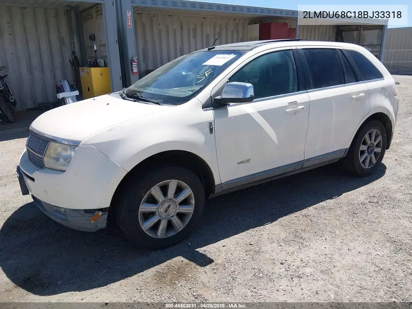 2008 Lincoln Mkx VIN: 2LMDU68C18BJ33318 Lot: 45503831