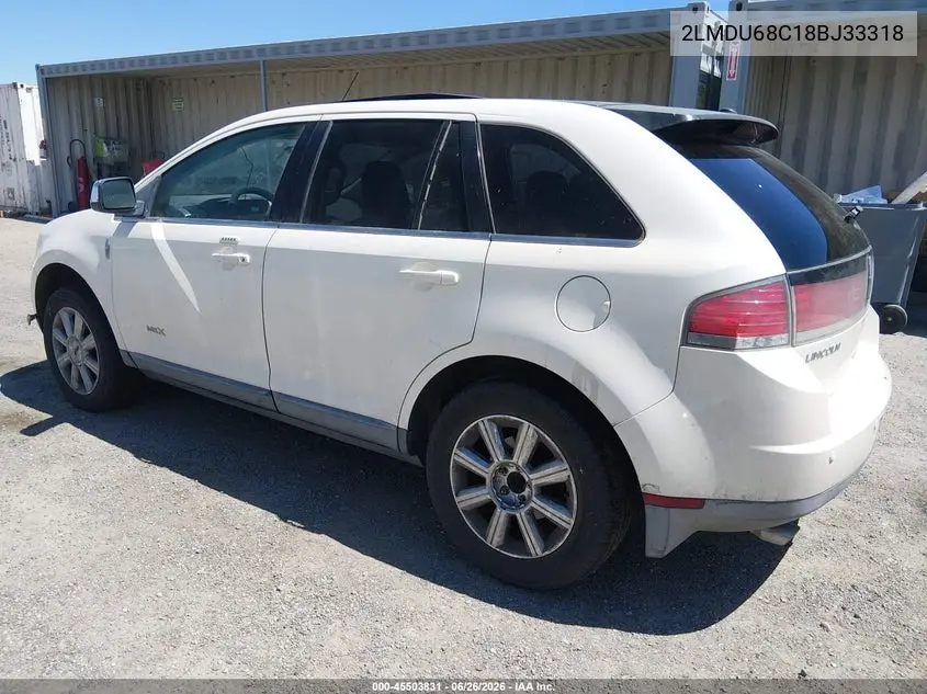 2008 Lincoln Mkx VIN: 2LMDU68C18BJ33318 Lot: 45503831